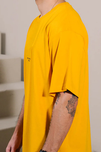 T-shirts pour hommes à col montant en sergé 100 % polyester, coupe oversize, infroissables, à motif uni, impression numérique ODM – Meilleures ventes - Product Image 2