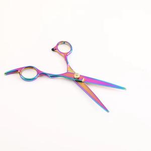 Ensemble de ciseaux de coiffure professionnels en acier inoxydable, couleur arc-en-ciel, outils de salon, pour droitiers, manche long, kit de 4 pièces - Product Image 3