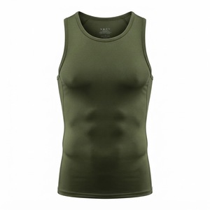 Tactical & Athletic Gym Training Muscle <b>Vest</b> Quick-Dry <b>Men</b>’s <b>Compression</b> Undershirt - Product Image 1