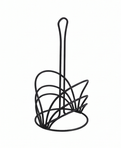 Distributeur de papier essuie-tout en fil de fer noir durable avec revêtement en poudre, idéal pour la cuisine, le bureau et l'accueil des invités - Product Image 3