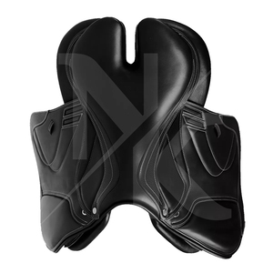 Silla de doma profesional para equitación, de cuero vacuno de alta calidad, contacto estrecho, productos de carreras de caballos ingleses de la India. - Product Image 5