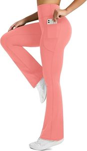 Women's Pocket <b>Flare</b> <b>Leggings</b> High Waisted Bootcut Yoga Pants for Workout and Training - Product Image 5