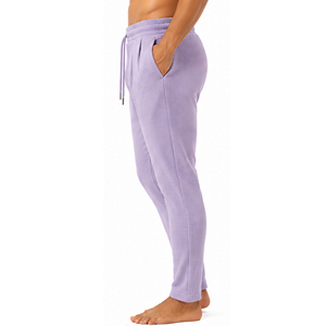 Wholesale <b>Mens</b> Waffle Knit <b>Trousers</b> Slim Fit Casual Textured Jogger Pants <b>Elastic</b> Waist Custom Lightweight Sports Bottoms <b>Mens</b> - Product Image 6