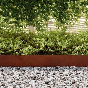 Borde de Césped de Acero Oxidado 450 x 0.05 x 15 cm, Piedra de Acero Resistente a la Intemperie para Paisajismo - Product Image 3