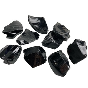 Wholesale Black Obsidian Rough Stone Natural Gemstone <b>Raw</b> High Quality Obsidian <b>Crystal</b> Tumbles Chunks Minerals <b>Raw</b> Stone - Product Image 1