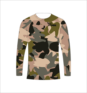 T-shirt d'entraînement à manches longues camouflage Woodland, léger, athlétique, pour la performance sportive - Product Image 6