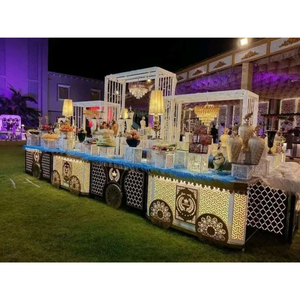 Comptoir de buffet de réception en acier inoxydable design pour mariage - Product Image 5