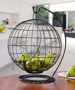 <b>Large</b> Capacity Metal Fruit <b>Basket</b> With Durable Iron Construction For Kitchen Dining Table And Home Decoration - Product Image 6