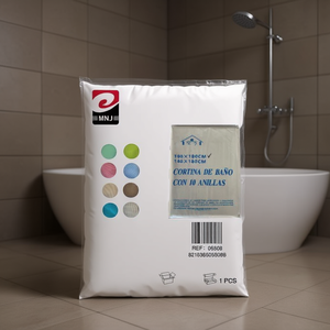 Cortina de Ducha Impermeable de Peva de 180 mm x 180 mm y Alfombra de Baño de Colores Mixtos, Accesorio de Baño de 180*180 cm - Product Image 3