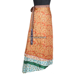 New 2026 New Arrival New Indian Ladies Vintage Beautiful Women Silk Magic <b>Wrap</b> Skirt Magic 38" <b>Sarong</b> Pareo Custom Latest Design - Product Image 4