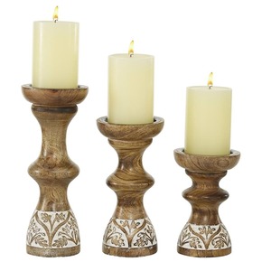 Candelabro de Madera Rústico Hecho a Mano, Decoración Minimalista Moderna para el Hogar, Centro de Mesa para Bodas - Product Image 6