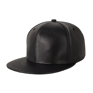 Gorra snapback azul de PU de 6 paneles, ajustada, unisex, informal, de color sólido. - Product Image 6