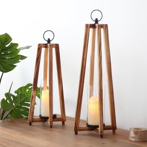 Customized Handmade Wooden <b>Candle</b> Lantern Empty <b>Candle</b> Holder For Event & Home Decor Wooden <b>Candle</b> Holder - Product Image 2