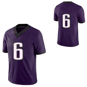Nouveau style de maillot de football américain à manches courtes respirant pour adultes, haute qualité, vente en gros, logo personnalisé - Product Image 1