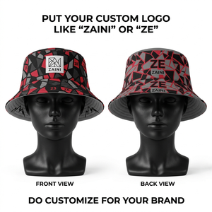 Chapeau Bob Unisexe ZAINI ZI-011 en Toile de Coton Premium 280 GSM avec Logo Brodé 3D Personnalisé et Écusson Tissé, Chapeau Multi-Panneaux Robuste - Product Image 1