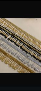 Encaje con Cuentas, Ecológico, 100% Poliéster, Bordado, para Coser en Vestidos de Novia y Decoración del Hogar - Product Image 2