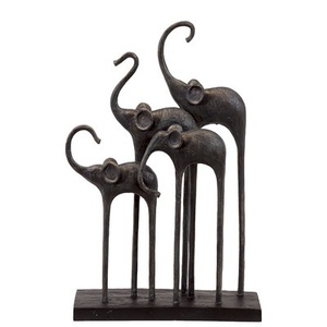 Modern Aluminum <b>Elephant</b> Statue With Clean Finish Suitable For Contemporary Home <b>Decoration</b> And Minimal Design Setup - Product Image 1
