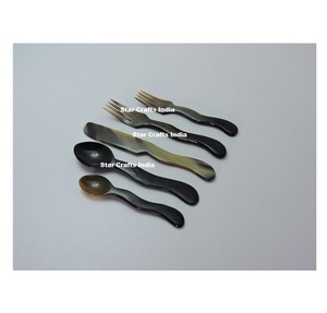 Most Popular Horn <b>Salad</b> <b>Tools</b> Set Stylish American Design Multifunction Customized Logo Dishwasher Safe Eco-Friendly Hotel - Product Image 5