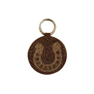 Breloque de sac brodée de perles de rocaille motif arc-en-ciel, style fait main, avec fermoir en métal doré, cadeau personnalisé, porte-clés - Product Image 5