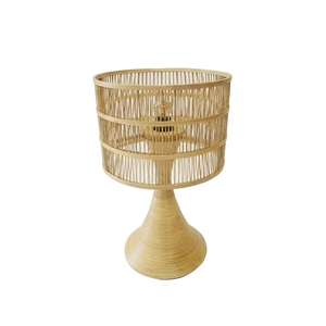 Modern Eco-Friendly Bamboo Table <b>Lamp</b> for Home Decor Interior Design Bedroom Living Room Electric Power Supply - Product Image 1
