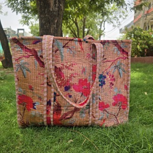 Bolso Tote de Hombro Hecho a Mano en Terciopelo Indio, Tamaño Grande, para Uso Diario, Personalizable, Estilo Bohemio, Parte Superior Abierta, Forro de Algodón, para Todas las Temporadas - Product Image 1