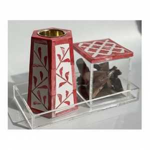 Quemador de Incienso Bakhoor con Incrustaciones de Hueso de la Mejor Calidad, Especial para Ramadán, Quemador de Bakhoor de Agarwood, Quemador Mubkhar, Aroma de la India - Product Image 6