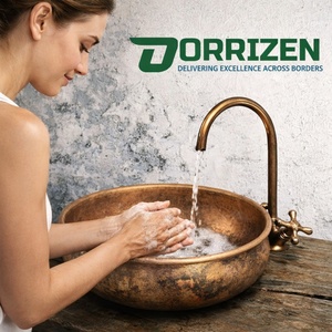 Évier de cuisine rustique en cuivre sur mesure, fait main, à cuve unique, à poser sur comptoir, avec tablier, décoration artisanale - Product Image 2