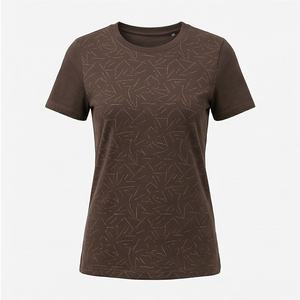 เสื้อยืดคอกลมผู้หญิงแบบสั่งทำพิเศษ คุณภาพพรีเมียม แห้งเร็ว สกรีนโลโก้ได้ แฟชั่นฤดูร้อน เสื้อลำลอง สีสันตามสั่ง ผ้าซาติน - Product Image 1