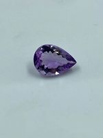 Pierre précieuse améthyste violette naturelle, pierre brute, taille poire, 4,06 carats, 10x11MM, R.K. GEMS & JEWELLERY pour la fabrication de bijoux