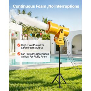 <b>Amusement</b> <b>Machine</b> Accessories Auto Oscillation Foam Cannon Party <b>Machine</b> with 3-Color LED Lights and Triangular Structure - Product Image 5