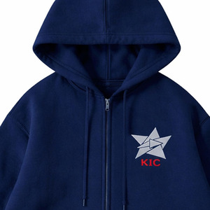 High Quality Heavyweight Fleece <b>Zip</b>-<b>Up</b> Hooded Sweatshirt Cotton Blend Fleece Casual <b>Zip</b>-<b>Up</b> <b>Jacket</b> For Winter - Product Image 2