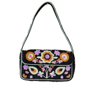 Elegante Bolso de Mano con Bordado de Cuentas, Diseño con Cuentas de Semillas, Bolso de Mano de Noche con Bordado de Cuentas de Semillas de Diseñador - Product Image 2