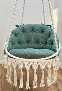 Silla colgante, columpio de macramé, silla columpio, silla colgante de macramé - Product Image 4