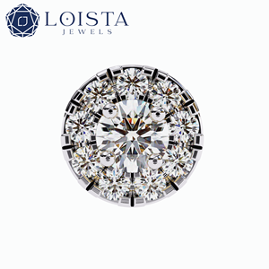 Bijoux en diamants certifiés IGI luxueux, or véritable 18 carats, diamants cultivés en laboratoire, boucles d'oreilles rondes pour femmes - Product Image 3