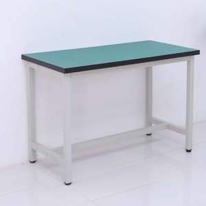 Lab Table Anti-static Wall <b>Bench</b> ESD Workstation Assembly Workbench Electronic 2-tier Table Adjustable <b>Legs</b> Alloy Cleanroom - Product Image 1