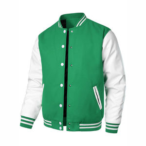 Nouvelle veste universitaire de haute qualité, broderie personnalisée, manches en cuir, tendance décontractée, veste de baseball, veste letterman personnalisée - Product Image 2