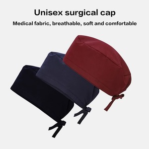 Bonnets chirurgicaux doux de couleur unie pour infirmières, médecins, hommes, femmes, hôpitaux, cliniques, dentistes - Product Image 1