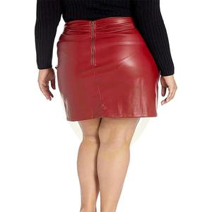 กระโปรงหนังมินิสั้นสำหรับผู้หญิงขายดีที่สุด สวมใส่สบาย ยืดหยุ่นได้ เหมาะสำหรับใส่ทุกวัน กระโปรงผู้หญิงแบบ OEM - Product Image 5