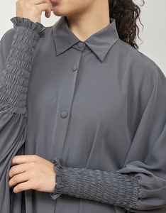 Wholesale Women Abaya Kaftan Dress Handmade Turkish Floor Length Long Sleeve Soft Breathable Polyester Floral Loose Fit - Product Image 2