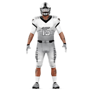 Custom Manufacturer American Football Uniform Breathable Spandex/Polyester Quick Dry Short Sleeve Custom Team Name OEM Front - Product Image 4