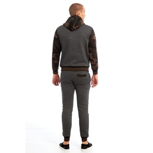 High Quality Custom Wholesale Plus Size Hooded Breathable Solid Heavyweight Tech Sport Wear Mens Jogging <b>Set</b> Tracksuit - Product Image 4