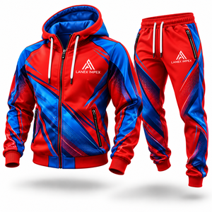 Conjunto Deportivo Sublimado Personalizado para Hombre, Chaqueta y Pantalones Transpirables, Ropa Deportiva Personalizada para Entrenamiento y Gimnasio - Product Image 1