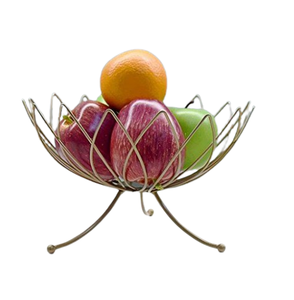 Cesta para Frutas de Primera Calidad con Acabado en Oro Rosa, Centro de Mesa Creativo, Cesta Metálica para Frutas, Hecha en India - Product Image 2