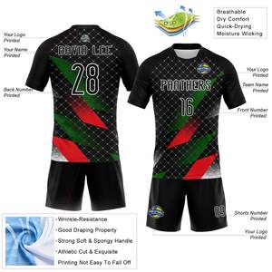 <b>Custom</b> Sublimation 100% Polyester Sports Jersey Set OEM Wholesale Team Uniform Training Shorts Club Sportswear Apparel Wear Set - Product Image 4