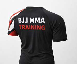 เสื้อรัดรูปยูนิเซ็กซ์แบบสั้นสำหรับ BJJ MMA ป้องกันแบคทีเรีย เป็นมิตรกับสิ่งแวดล้อม เหมาะสำหรับการฝึกซ้อมและการเล่นกีฬาในยิม - Product Image 3