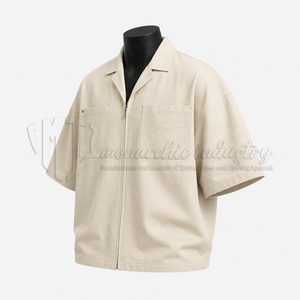 Camisa Casual Personalizada para Hombre, 100% Algodón Twill, Manga Corta, Cierre Completo, Fabricante de Marca Privada ODM, Primavera - Product Image 3