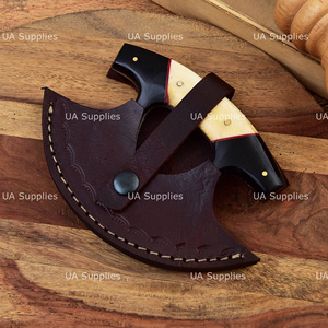 Professional Ulu <b>Knife</b> Handmade Curved Blade Hunting Camping <b>Knife</b> Custom <b>Handle</b> Wholesale Supplier - Product Image 5