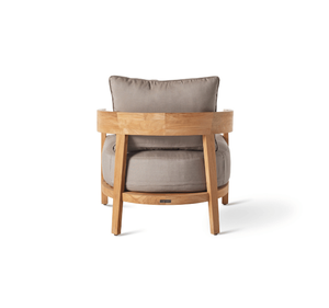 เก้าอี้พักผ่อนกลางแจ้งไม้สักแท้พร้อมออตโตมัน ชุดเก้าอี้อาบแดดทันสมัยสำหรับสวน ริมสระน้ำ รีสอร์ท วิลล่า โรงแรม - Product Image 4