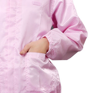 Camice <span class=keywords><strong>da</strong></span> Laboratorio Antistatico Baichen Bianco in Poliestere, Stile Midi con Cerniera Frontale, <span class=keywords><strong>Abbigliamento</strong></span> Protettivo per Industria Alimentare ed Elettronica ESD - Product Image 4