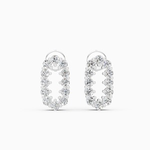 Lovely 0.62 Ct Lab Grown Diamond Grace Loop Earrings In 9K Yellow White And Rose Gold - Product Image 2